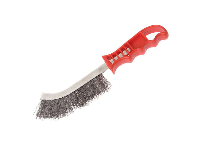 Faithfull Wire Scratch Brush Steel Red Handle Faithfull - RockBottom Northampton