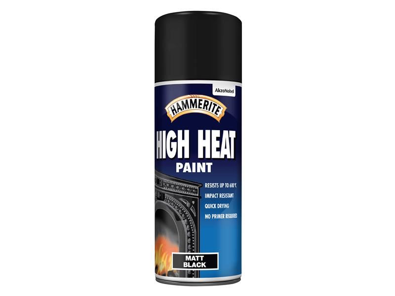 Hammerite High Heat Paint Aerosol Black 400ml Hammerite - RockBottom Northampton