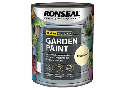 Ronseal Garden Paint Elderflower 750ml Ronseal - RockBottom Nothampton