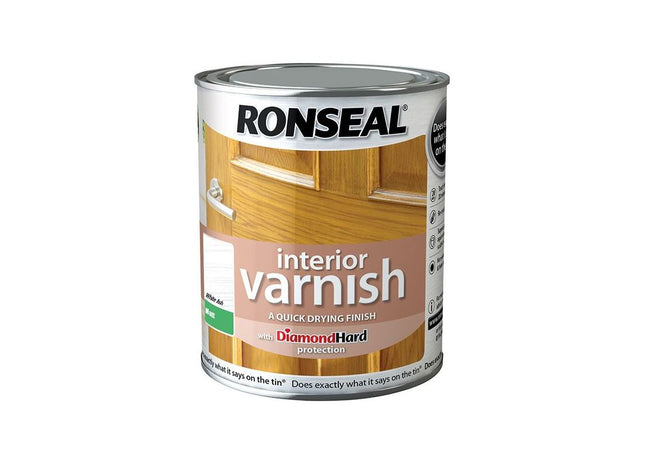 Ronseal Interior Varnish Quick Dry Matt White Ash 750ml Ronseal - RockBottom Nothampton