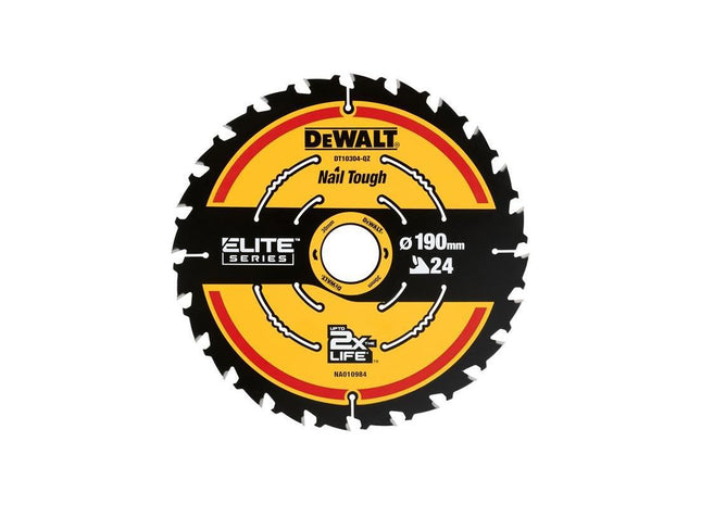Dewalt Power Tools ELITE™ Series Framing Circular Saw Blade 190 x 30mm x 24T DeWALT Power Tools - RockBottom Northampton