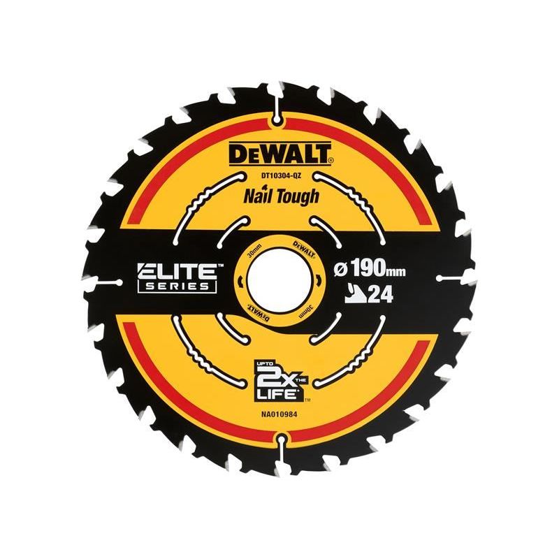 Dewalt Power Tools ELITE™ Series Framing Circular Saw Blade 190 x 30mm x 24T DeWALT Power Tools - RockBottom Northampton