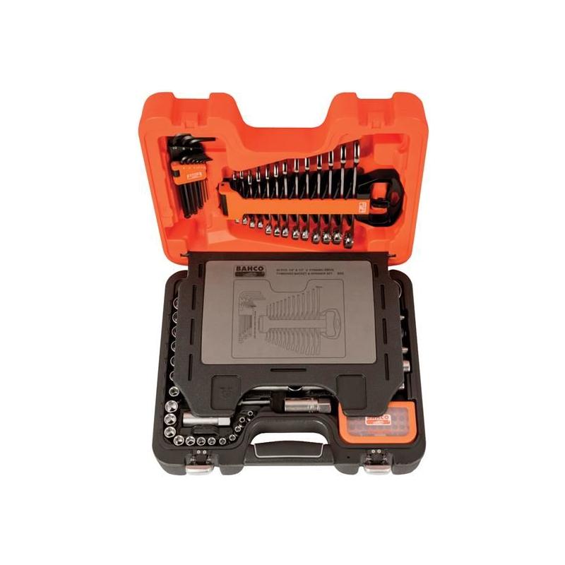 Bahco S95 1/4in & 1/2in Drive Socket & Mech Set, 95 Piece Bahco - RockBottom Northampton