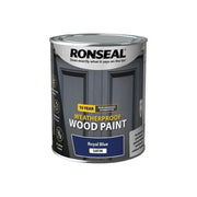 Ronseal 10 Year Weatherproof Wood Paint Royal Blue Satin 750ml Ronseal - RockBottom Nothampton