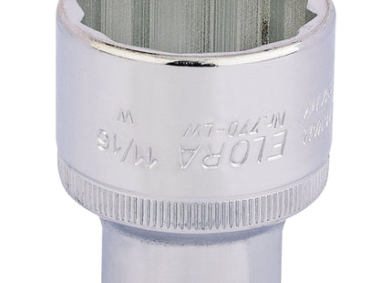 Draper Elora Whitworth Bi-Hexagon Socket, 1/2" Sq. Dr., 11/16" 24880 Draper - Town Tools 