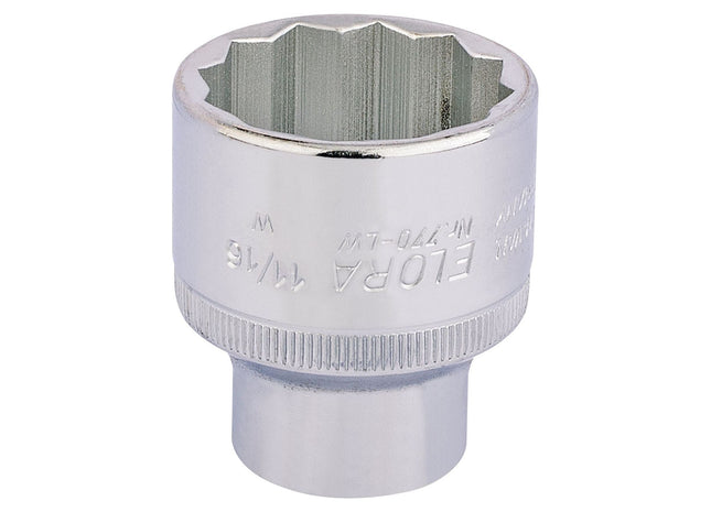 Draper Elora Whitworth Bi-Hexagon Socket, 1/2" Sq. Dr., 11/16" 24880 Draper - Town Tools 