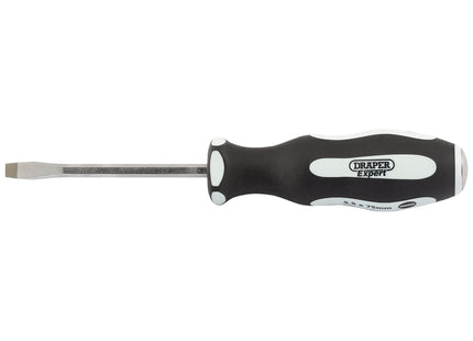 Draper 'Pound Thru' Plain Slot Soft Grip Screwdriver, 5.5 x 75mm 35176 Draper - Town Tools 