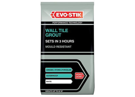 Evo-Stik Wall Tile Grout Mould Resistant White 500g EVO-STIK - RockBottom Northamptin
