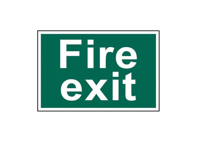 Scan Fire Exit Text Only - PVC Sign 300 x 200mm Scan - RockBottom Nothampton