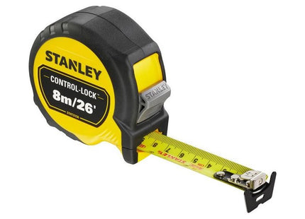 Stanley® Hand Tools CONTROL-LOCK™ Pocket Tape 8m/25ft (Width 25mm) STANLEY® Hand Tools - RockBottom Nothampton