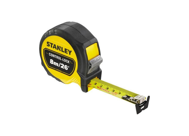 Stanley® Hand Tools CONTROL-LOCK™ Pocket Tape 8m/25ft (Width 25mm) STANLEY® Hand Tools - RockBottom Nothampton