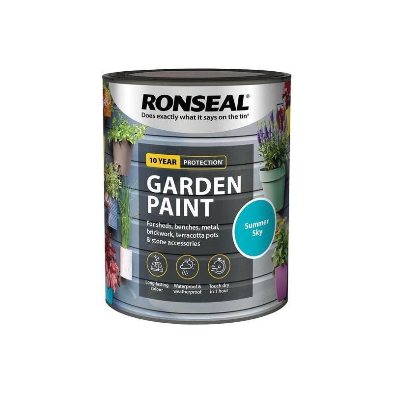 Ronseal Garden Paint Summer Sky 750ml Ronseal - RockBottom Nothampton