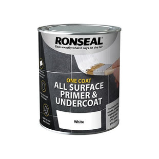Ronseal One Coat All Surface Primer & Undercoat Interior White 750ml Ronseal - RockBottom Nothampton