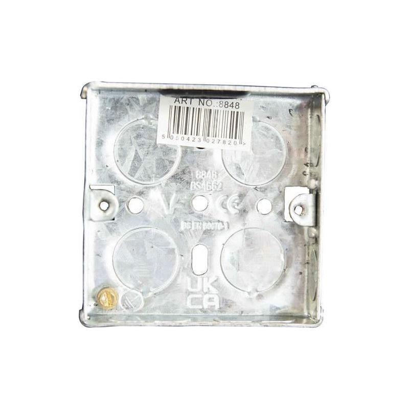 Dencon Metal Back Box 1-Gang 16mm Dencon - RockBottom Northampton