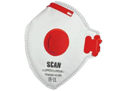 Scan Fold Flat Disposable Valved Disposable Mask FFP3 Protection (Pack 3) Scan - RockBottom Nothampton