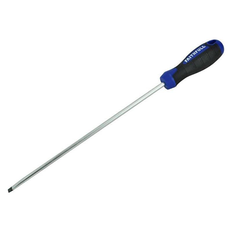 Faithfull Soft Grip Screwdriver Flared Slotted Tip 10.0 x 250mm Faithfull - RockBottom Northampton