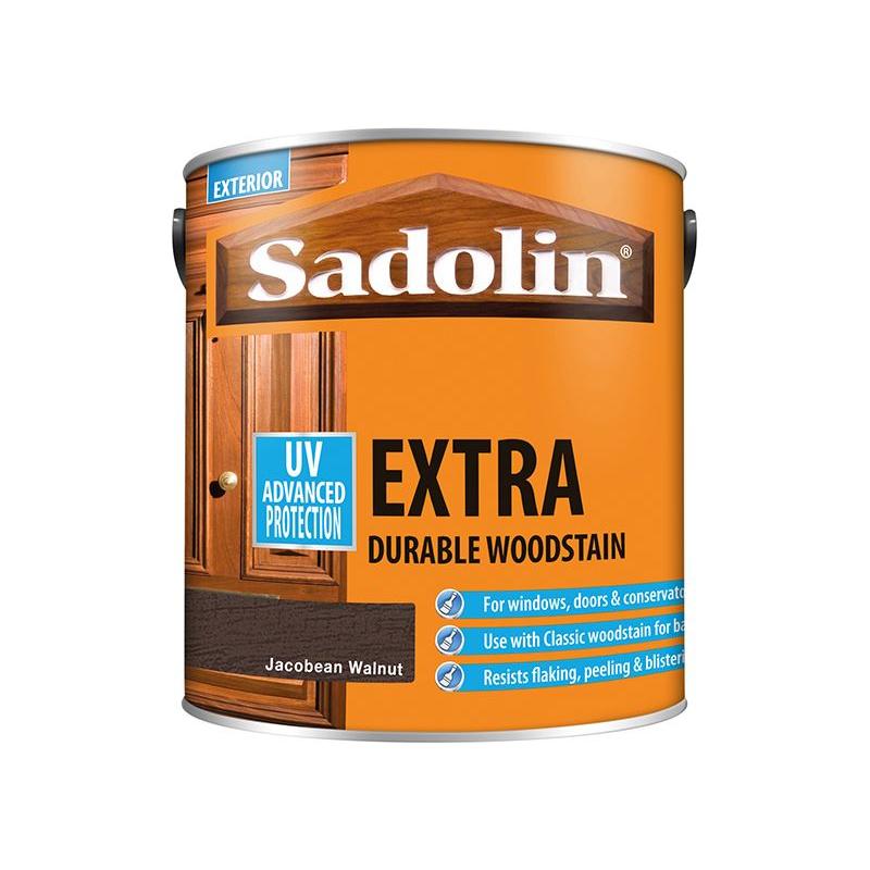 Sadolin Extra Durable Woodstain Jacobean Walnut 2.5 litre Sadolin - RockBottom Nothampton