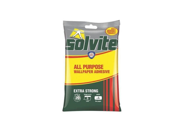 Solvite All Purpose Extra Strong Wallpaper Paste - 5 Roll Sachet Solvite - RockBottom Nothampton