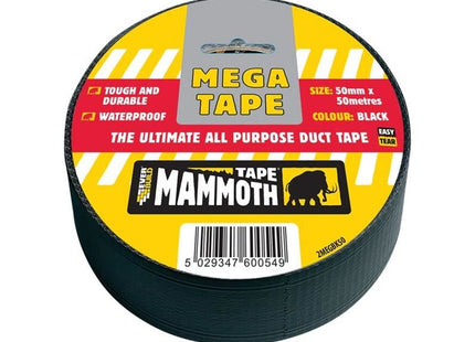 Everbuild Sika Mega All Purpose Tape 50mm Black Everbuild Sika - RockBottom Northamptin
