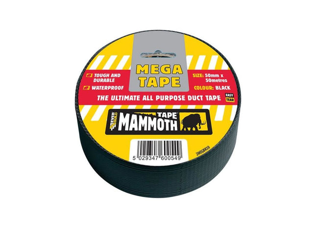 Everbuild Sika Mega All Purpose Tape 50mm Black Everbuild Sika - RockBottom Northamptin