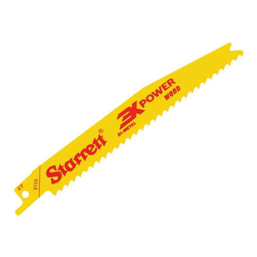 Starrett BT66-5 Bi-Metal Reciprocating Blade, Wood Tapered 152mm 6 TPI (Pack 5) Starrett - RockBottom Nothampton