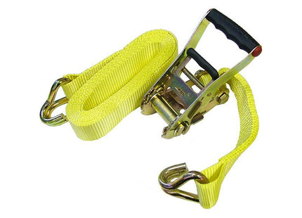 Faithfull Ratchet Tie-Down 8m x 50mm Trucker Breaking Strain 4000kg Faithfull - RockBottom Northampton