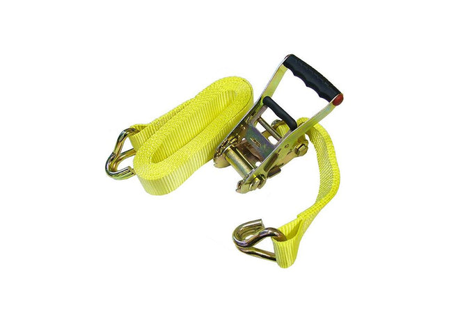 Faithfull Ratchet Tie-Down 8m x 50mm Trucker Breaking Strain 4000kg Faithfull - RockBottom Northampton
