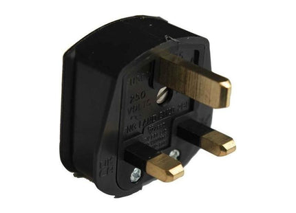 Dencon 3 Pin Rubber Plug 13A Black Dencon - RockBottom Northampton