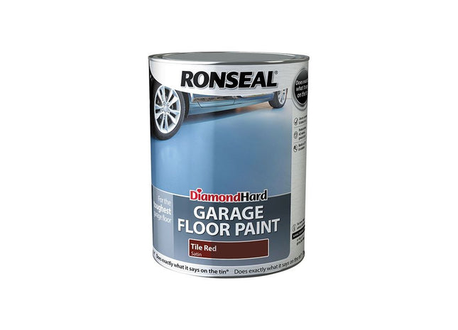 Ronseal Diamond Hard Garage Floor Paint Tile Red 5 litre Ronseal - RockBottom Nothampton