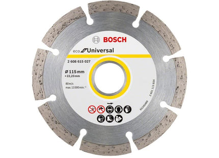 Bosch Powertool Accessories Eco for Universal Segmented Diamond Cutting Disc 115 x 22.23mm Bosch Powertool Accessories - RockBottom Northampton