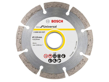 Bosch Powertool Accessories Eco for Universal Segmented Diamond Cutting Disc 115 x 22.23mm Bosch Powertool Accessories - RockBottom Northampton