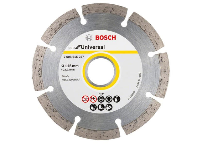 Bosch Powertool Accessories Eco for Universal Segmented Diamond Cutting Disc 115 x 22.23mm Bosch Powertool Accessories - RockBottom Northampton