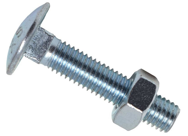 METALMATE Cup Square Hex Bolt & Nut ZP M10 x 50mm Box 25 METALMATE� - RockBottom Northampton