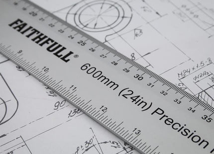 Faithfull Aluminium Rule 600mm (24in) Faithfull - RockBottom Northampton