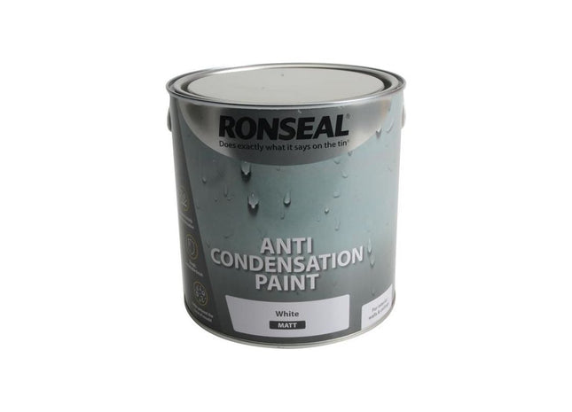 Ronseal Anti Condensation Paint White Matt 2.5 litre Ronseal - RockBottom Nothampton