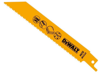 Dewalt Power Tools Bi-Metal Reciprocating Blade for Plastic & Pipes 152mm( Pack 5) DeWALT Power Tools - RockBottom Northampton