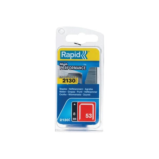 Rapid 53/8B 8mm Galvanised Staples (Pack 2000) Rapid - RockBottom Nothampton