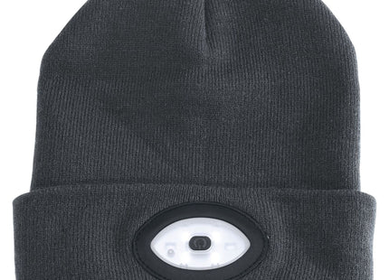 Draper Beanie Hat with Rechargeable Torch, One Size, 1W, 100 Lumens, Grey 99522 Draper - Town Tools 