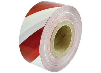 Faithfull Heavy-Duty Barrier Tape Red & White 70mm x 250m Faithfull - RockBottom Northampton