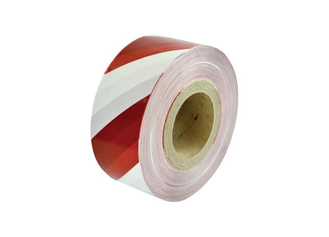 Faithfull Heavy-Duty Barrier Tape Red & White 70mm x 250m Faithfull - RockBottom Northampton