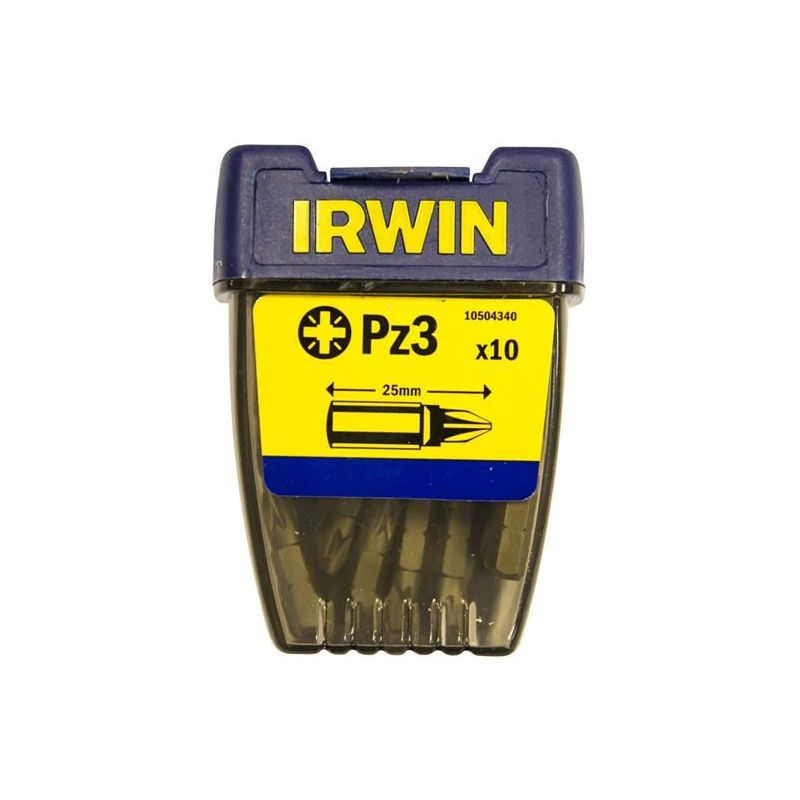 Irwin® Pozidriv Insert Bits PZ3 25mm (Pack 10) IRWIN® - RockBottom Northampton