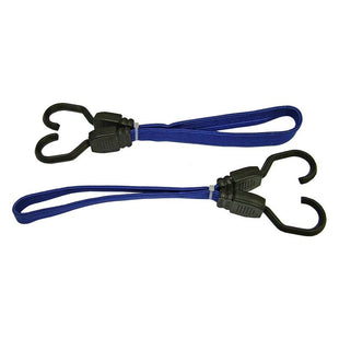 Faithfull Flat Bungee Flat Cord 46cm (18in) Blue 2 Piece Faithfull - RockBottom Northampton