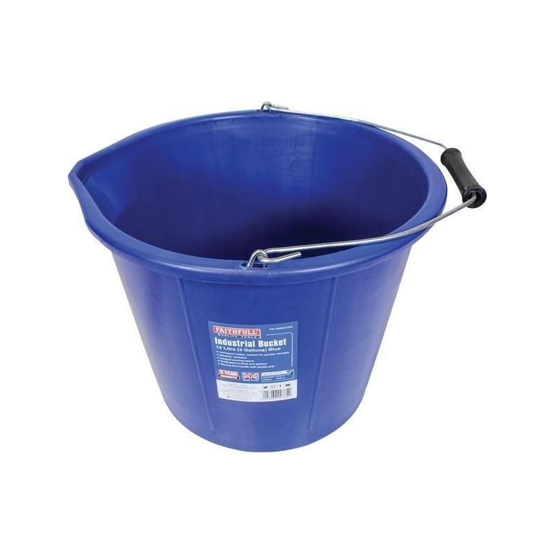 Faithfull Builder's Industrial Bucket 14 litre (3 gallon) - Blue Faithfull - RockBottom Northampton
