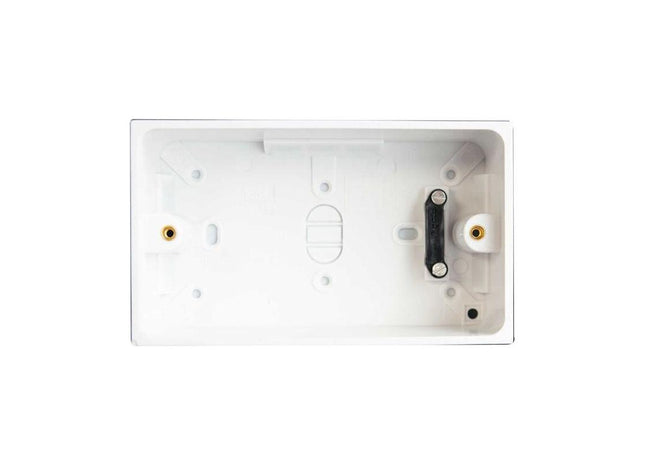 Dencon Pattress Box with Earth 2-Gang 45mm Dencon - RockBottom Northampton