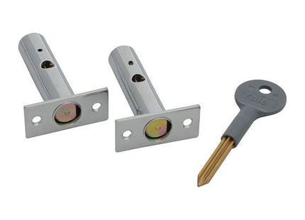 Yale Locks PM444 Door Security Bolts Polished Chrome Finish Visi of 2 Yale Locks - RockBottom Northampton