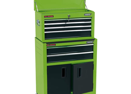 Draper Combined Roller Cabinet and Tool Chest, 6 Drawer, 24", Green 19566 Draper - Town Tools 