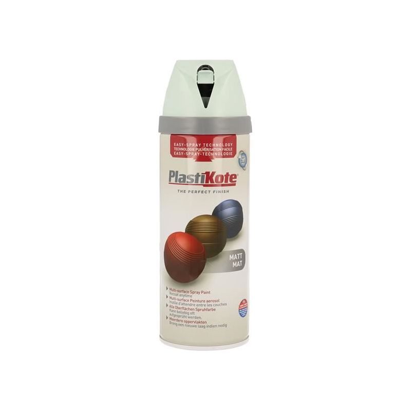 Plastikote Twist & Spray Matt Duck Egg Blue 400ml PlastiKote - RockBottom Nothampton