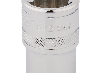 Draper TX-STAR Socket, 1/2" Sq. Dr., E22 34372 Draper - Town Tools 