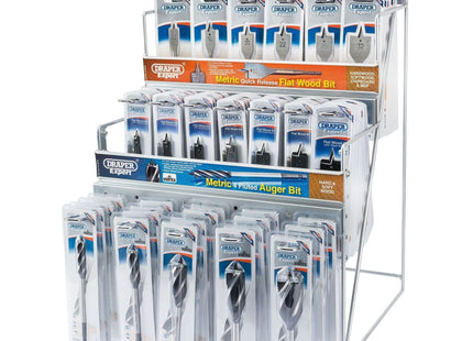 Draper Assorted Metric Auger and Flat Wood Bit Merchandiser (123 Piece) 64050 Draper - Town Tools 