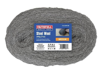 Faithfull Steel Wool Medium 200g Faithfull - RockBottom Northampton